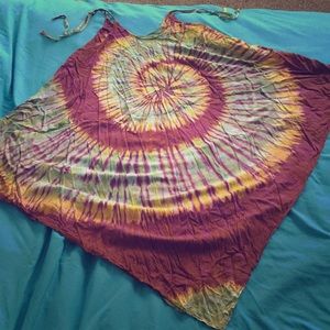 Tie-dyed boho dress/cover up